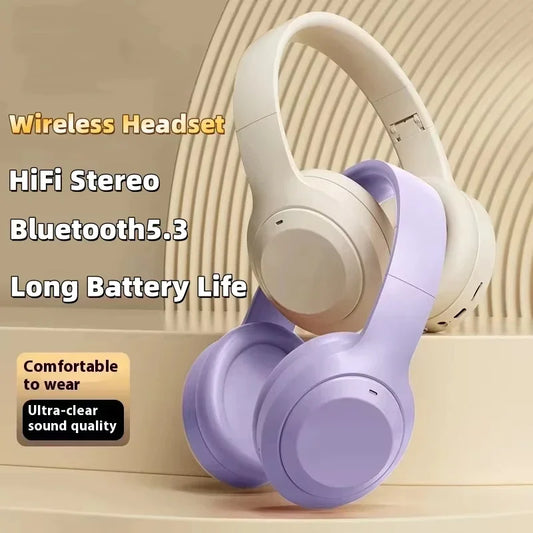 M5 Wireless Headset Bluetooth5.3 HiFi Stereo Earphones Noise Cancelling Gaming Headband Foldable with Mic Earbuds